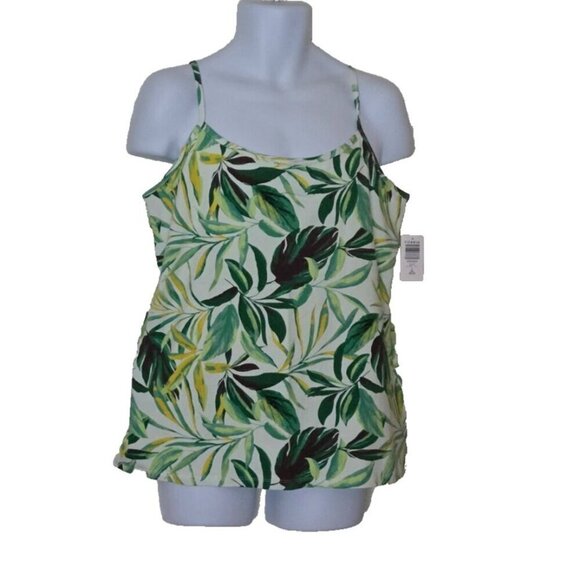 Torrid Tropical Palm Leaves Fitted Foxy Cami Tank Top size 2X 18-20 - Picture 6 of 8